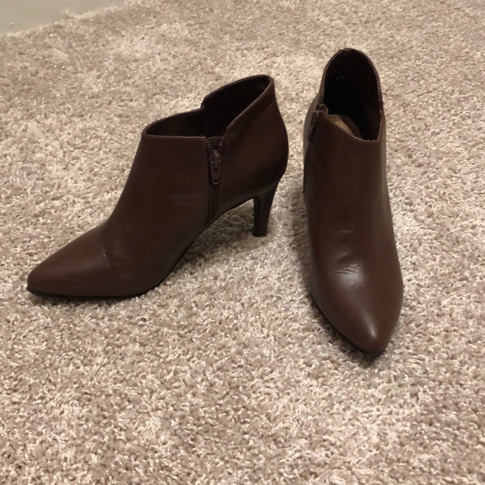 Brown Leather MOSSIMO Booties size 8